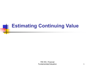 Estimating Continuing Value