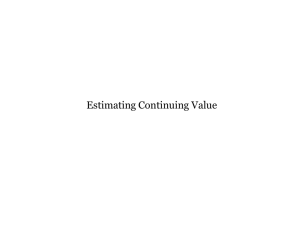 Estimating Continuing Value