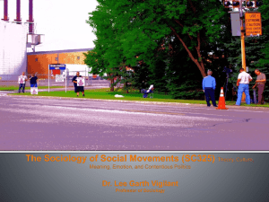 The Sociology of Social Movements