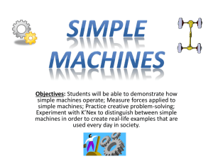 simple machines - Foundations of Technology/Systems