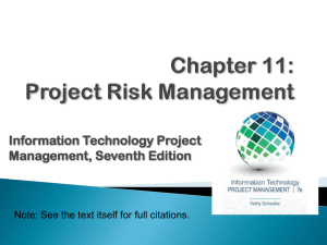 Project Risk and Procurement Management