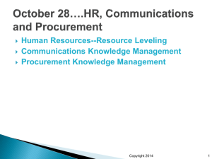 Project Communications and Procurement Management