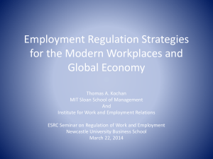 Employment Regulation Strategies for the Modern Workplaces and