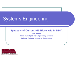 Rassa - NDIA Systems Engineering Div Activities2008