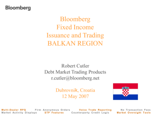 Bloomberg Overview Primary Markets Bloomberg Fixed Income