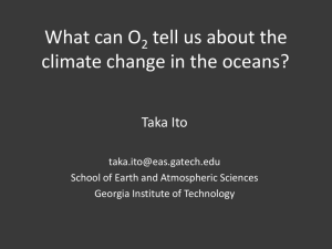 What can oxygen tell us about climate change in the oceans?