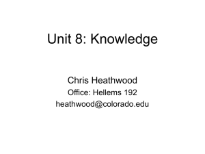 Unit 3: Knowledge