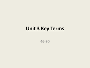 Unit 3 Key Terms