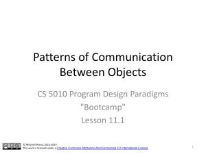 Lesson 11.1 Patterns of Communication Between Objects