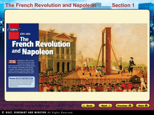 The French Revolution and Napoleon Section 1