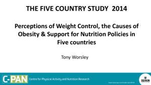 2014 AIFST 5 country perceptions obesity & policy
