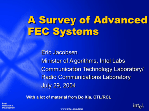 LDPC Overview and Implementation - Danville Signal Processing, Inc.