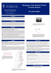 Phylogeny of the Human Protein Tyrosine Kinases Dr John Smith