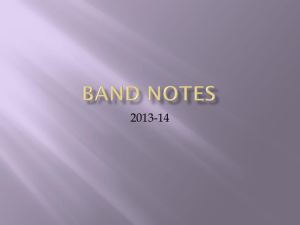 Band notes - Grandview Performing Arts