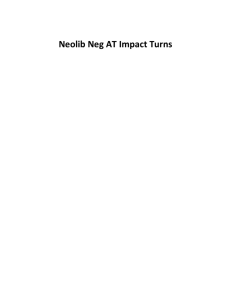 Neolib Neg AT Impact Turns