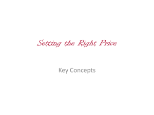 18. Setting the Right Price