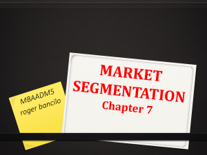 MARKET SEGMENTATION