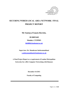 Secured Wired LAN Project Final Report-2011-2012