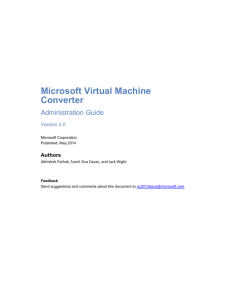 Using Microsoft Virtual Machine Converter