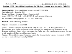 Overview of Mesh Networking over IEEE 802.15.4