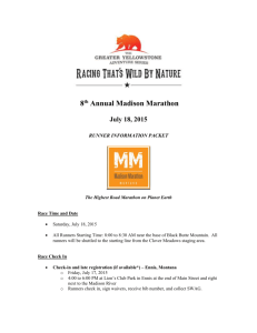 8 th Annual Madison Marathon July 18, 2015