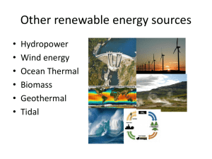 Other renewable energy sources