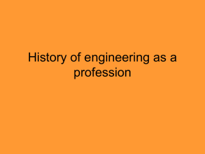 History of engineering as a profession