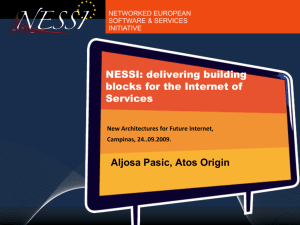 NESSI: delivering building blocks for the Internet of Services