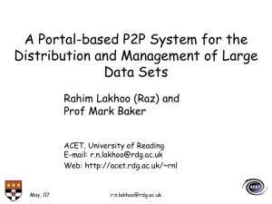 A Portal-based P2P System for the Distribution and