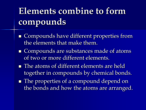 Elements combine to form compounds