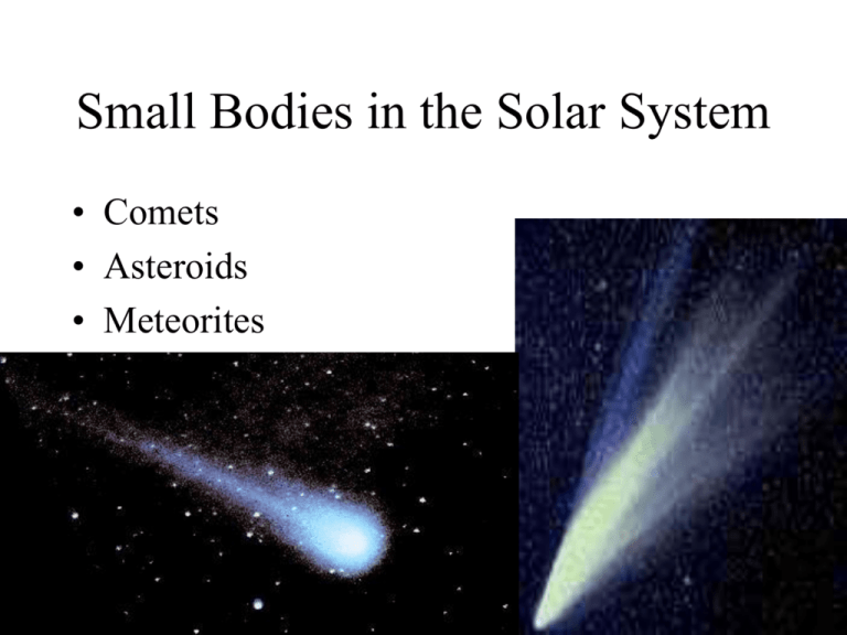 countless small bodies travelling through space