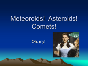 Meteroroids-Asteroids