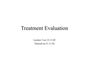 Treatment Evaluation