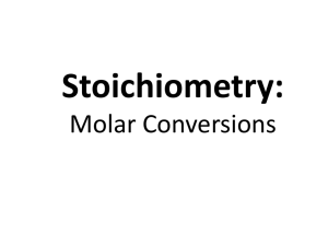 I. Molar Conversions