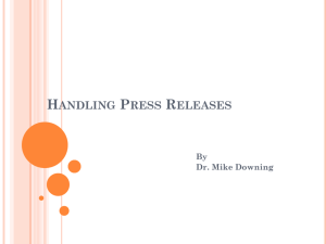 Handling Press Releases