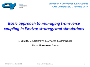 Basic approach to managing transverse coupling at Elettra