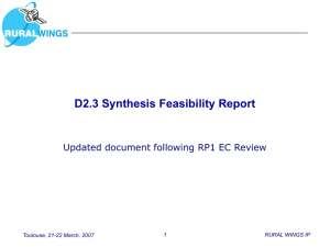 D2.3 Feasibility Study slides