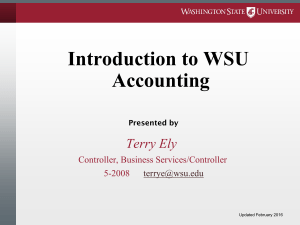 Intro to WSU Accounting Systems
