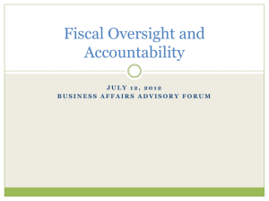 Fiscal Oversight and Accountability
