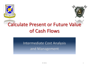 2.3 Calculate Present or Future Value of a Variety of Cash Flow