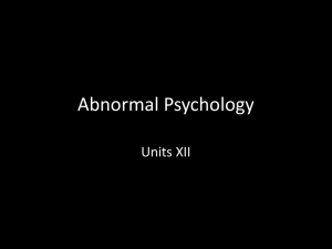 Abnormal Psychology And Treatment