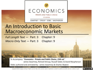 Chapter 9: An Introduction to Basic Macroeconomic Markets