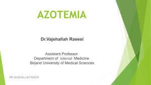 AZOTEMIA Dr.Vajehallah Raeesi