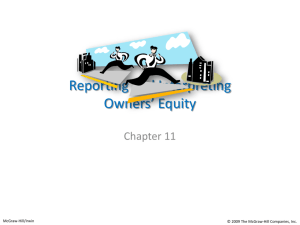 Reporting and Interpreting Owners* Equity