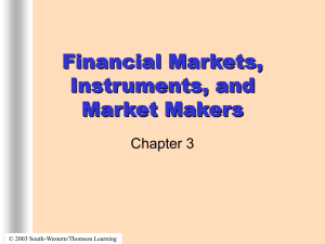 Slide 38 Money Market Instruments Repurchase Agreements The