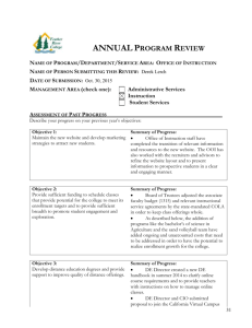 2015 - 2016 Academic Program Reviews