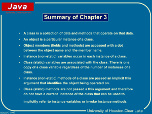 Java 1.1 - University of Houston