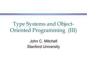 Type Systems and Object-Oriented Programming (III)