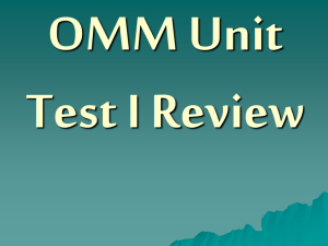 OMM Unit Test I Review