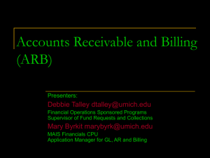 Accounts Receivable and Billing